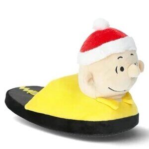 Peanuts Christmas Charlie Brown slippers slides slip on Holiday gift men’s 9/10
